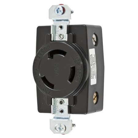 HUBBELL WIRING DEVICE-KELLEMS Single Flush Receptacle HBL3330G